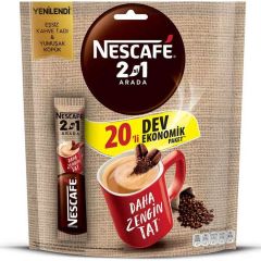 Nescafe 2 si 1 Arada 10 gr x 20 li Hazır Kahve Ekonomik Paket