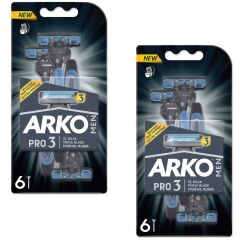 Arko Men Pro 3 Üç Bıçaklı Tıraş Bıçağı 6 lı 2 ADET