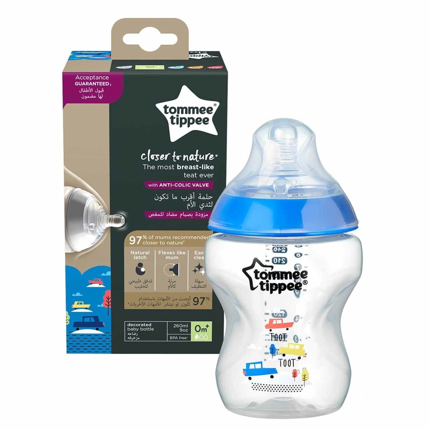 Tommee Tippee PP Closer to Natura Biberon 260 ml Mavi