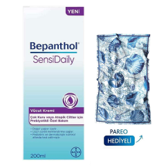 Bepanthol SensiDaily Vücut Kremi 200 ml + Tuvana Büyükçınar Tasarımlı Pareo Hediye