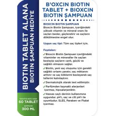 Bioxcin Biotin 5000 Mcg 60 Tablet + Biotin Şampuan 300 ml