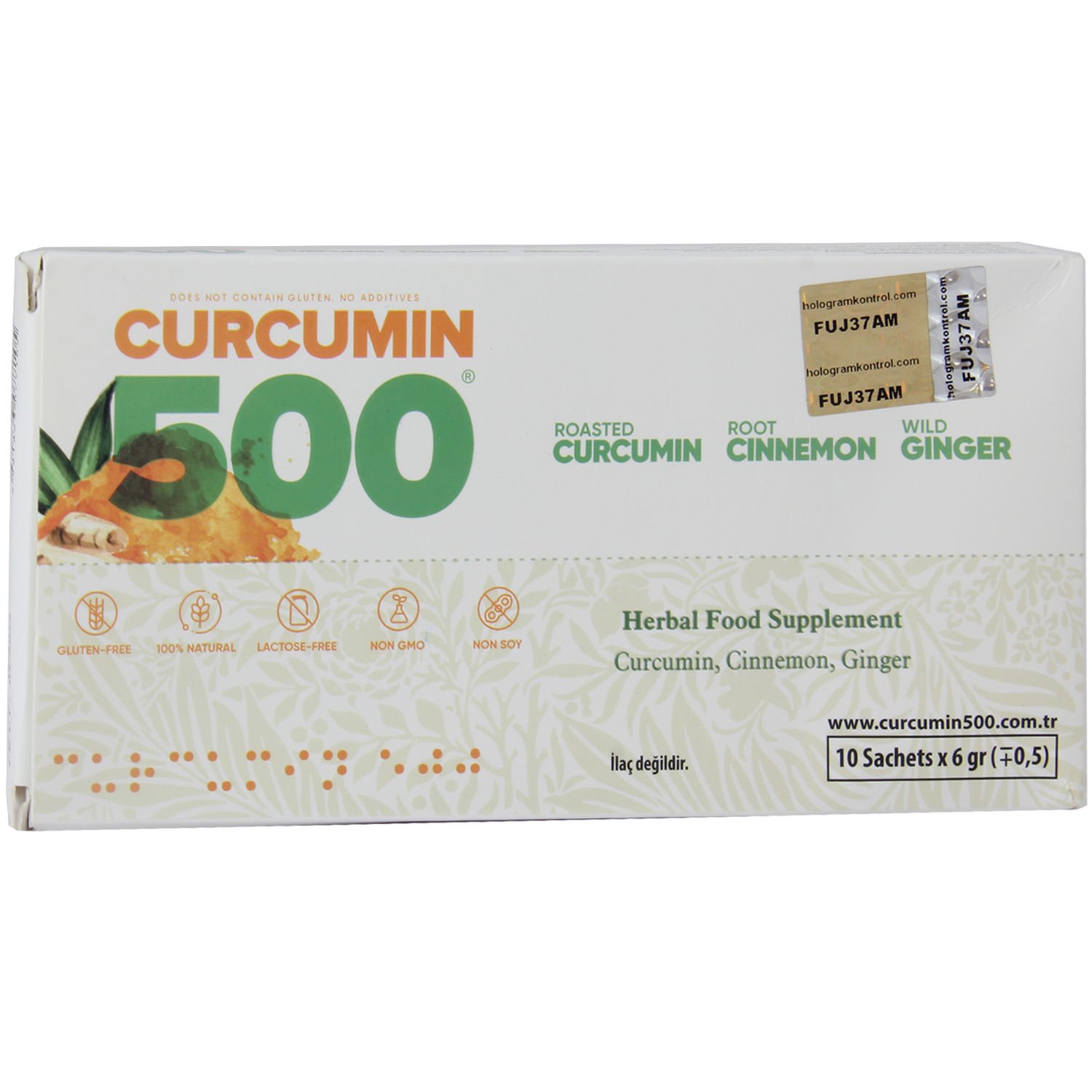 Curcumin 500 Herbal Food 6 gr x 10 şase