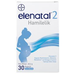 Elenatal 2 Multivitamin Mineral Metafolin Ve Omega 3 İçeren 30 Kapsül