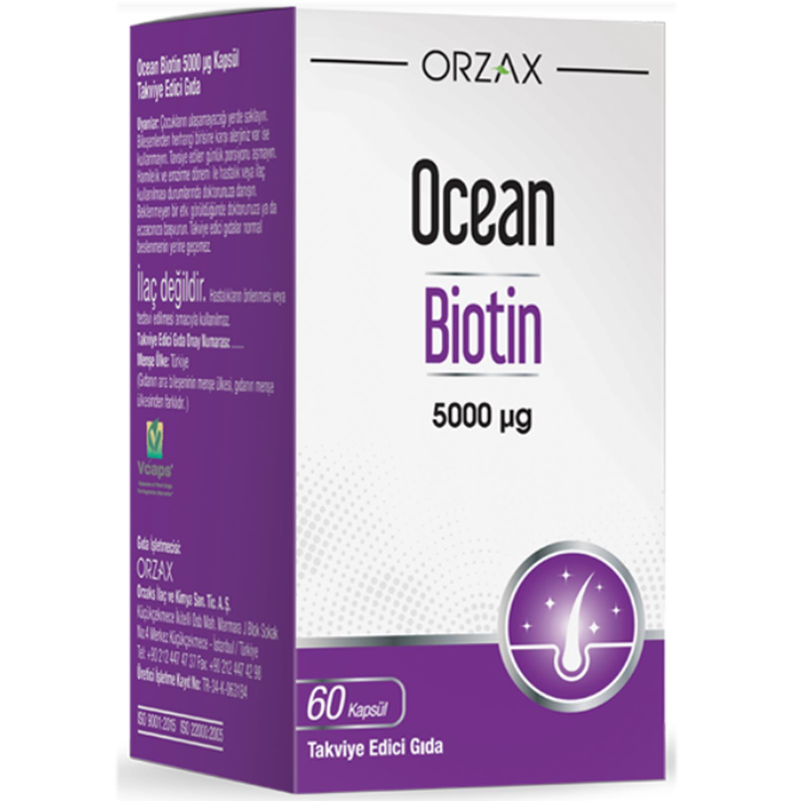 Ocean Biotin 5000 mcg 60 Kapsül