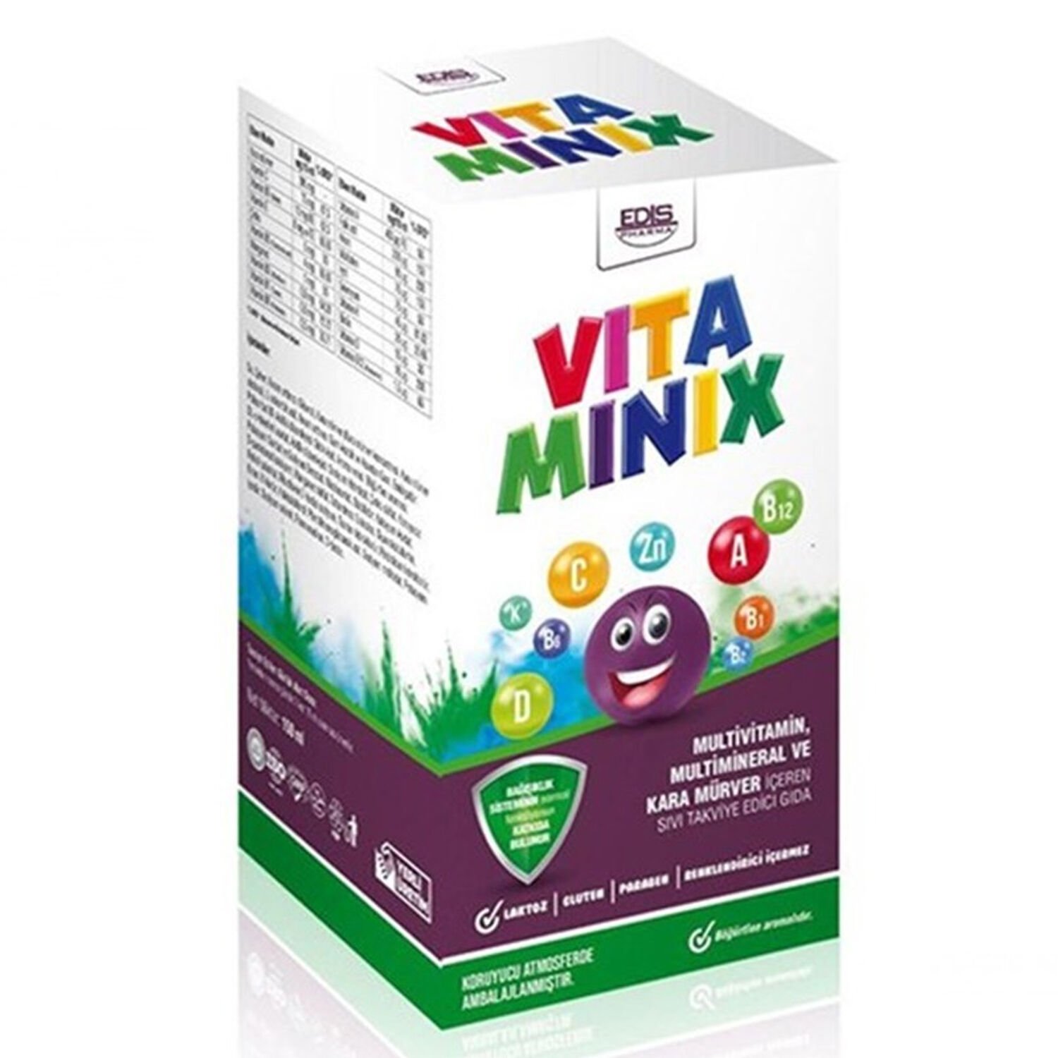 Vitaminix Multivitamin Multimineral ve Kara Mürver Şurubu 150 ml