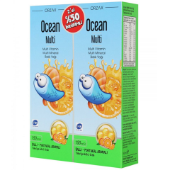 Ocean Multi Ballı Portakal Aromalı Şurup 150 ml + 150 ml 2 li Set