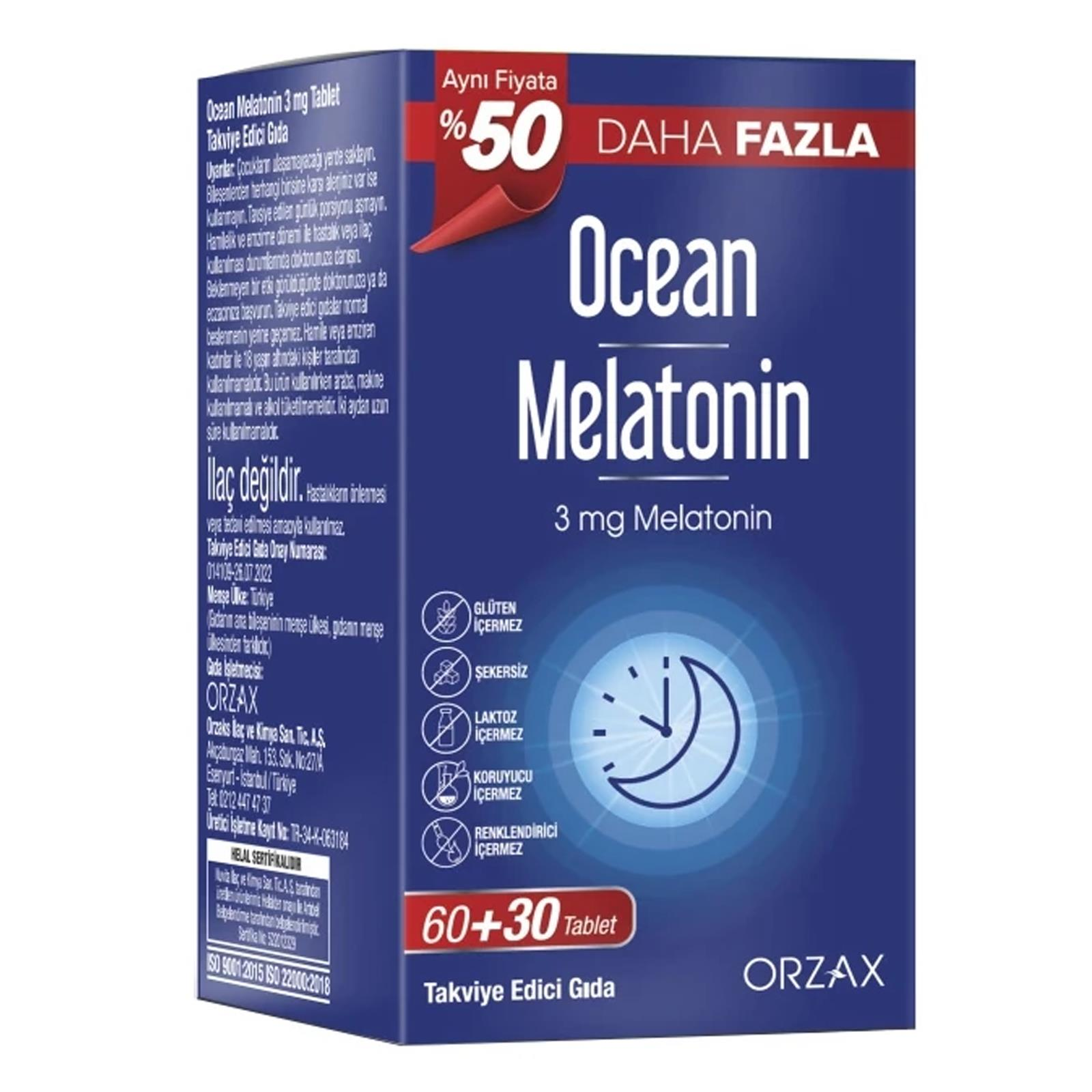 Ocean Melatonin 3 mg 90 Tablet