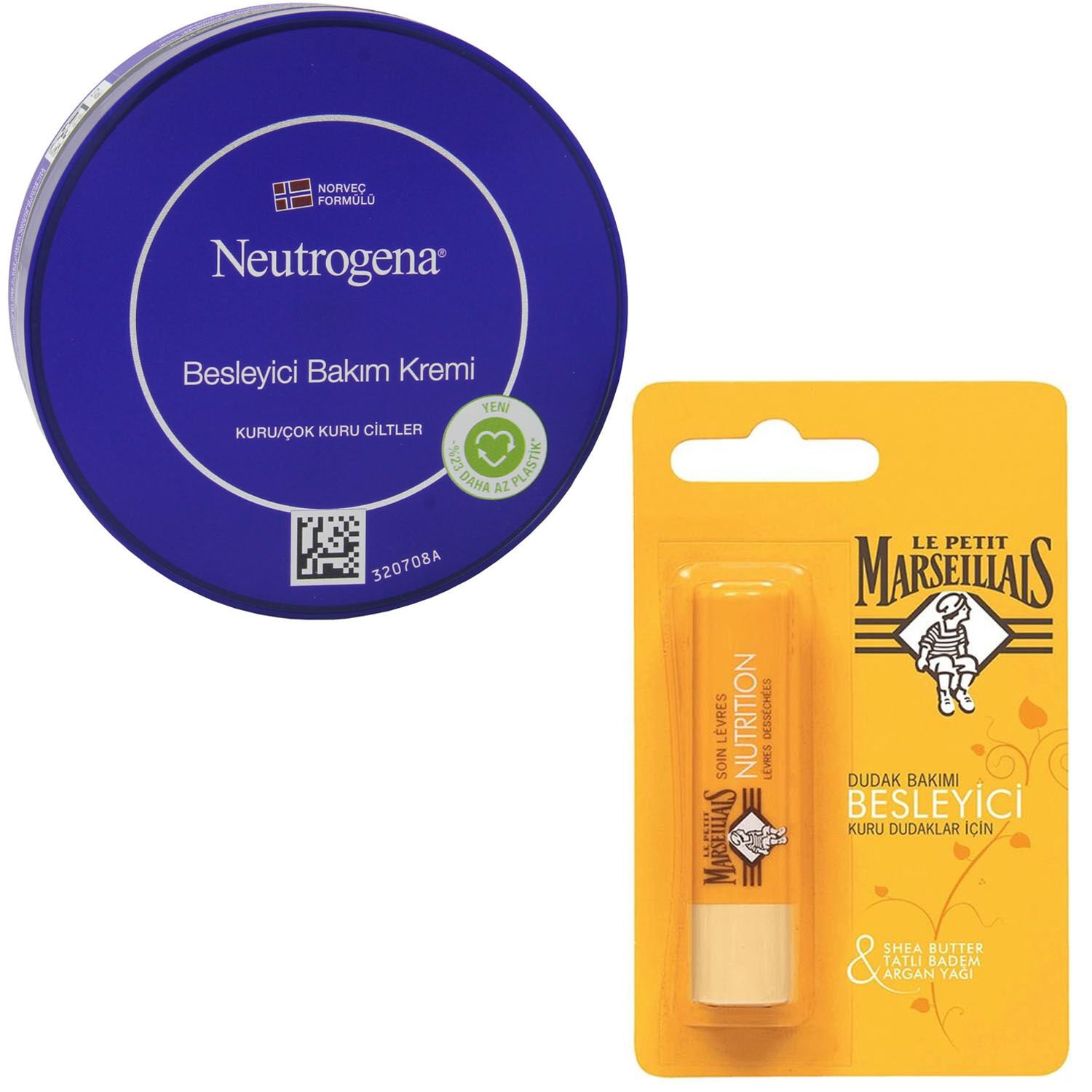 Neutrogena Besleyici Bakım Kremi 200 ml + Le Petit Marseillais Besleyici Dudak Kremi 4,9 g