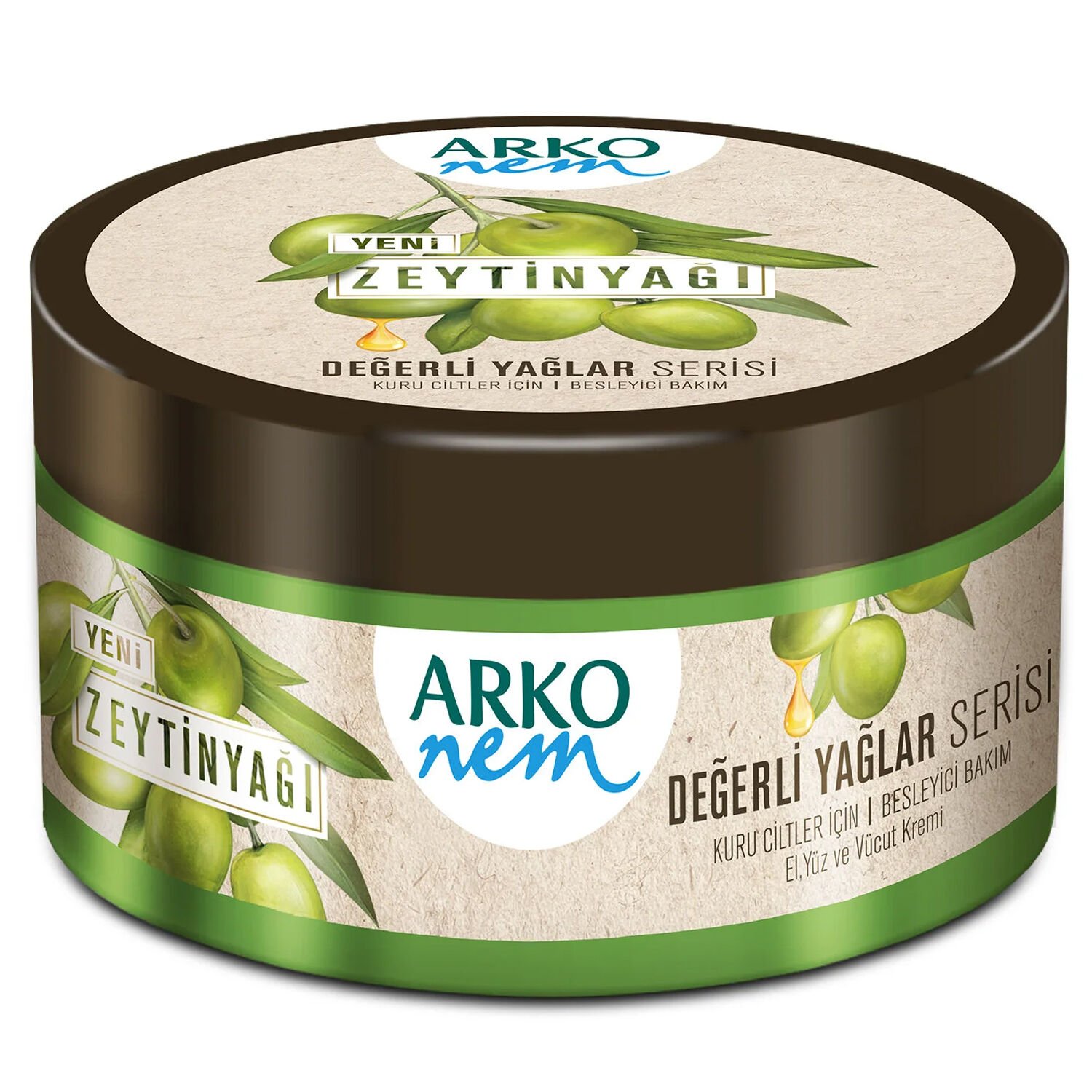 Arko Nem Değerli Yağlar Zeytinyağlı Nemlendirici Krem 250 ml