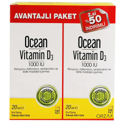 Ocean Vitamin D3 1000 IU Sprey 20 ml 2 li Avantajlı Paket
