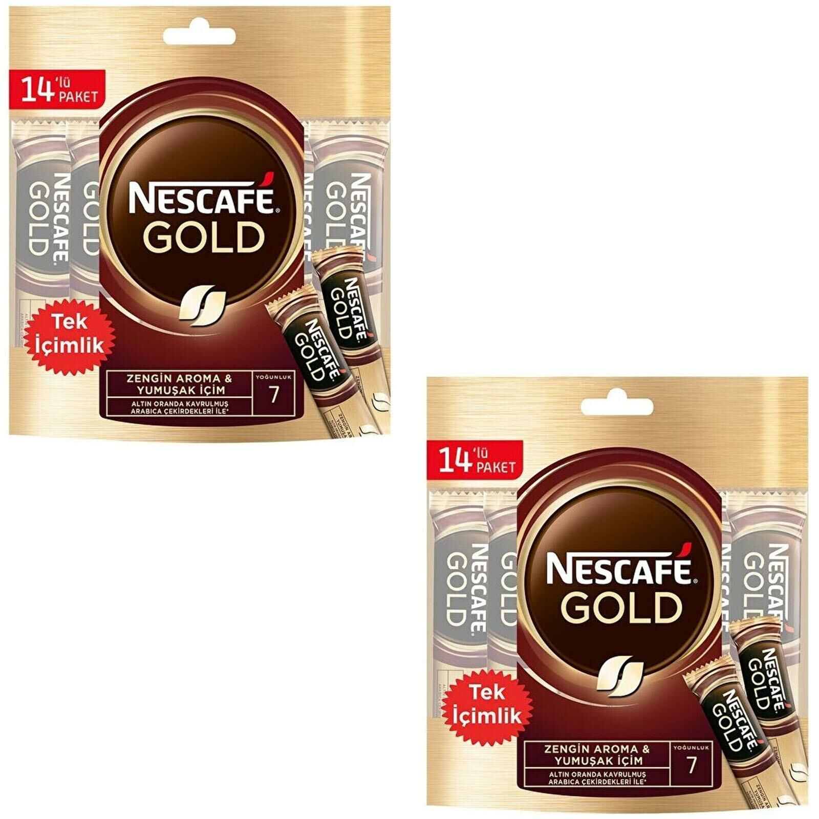 Nescafe Gold Tek İçimlik Hazır Kahve 14 lü Paket 2 ADET SKT 05/2024