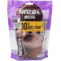 Nescafe Mocha Çikolatalı Sütlü Köpüklü Kahve 17,9 gr x 10 lu Paket