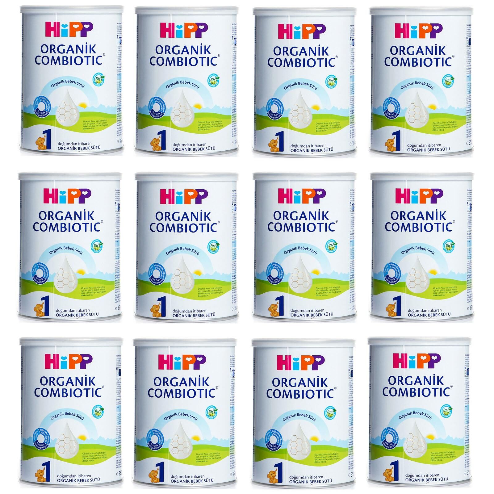 Hipp 1 Organik Combiotic Bebek Sütü 350 gr 12 Adet