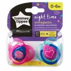 Tommee Tippee Ortodontik Gece Emziği 2'li 0-6 Ay