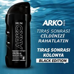 Arko Men Black Edition Tıraş Kolonyası 200 ml 2 ADET