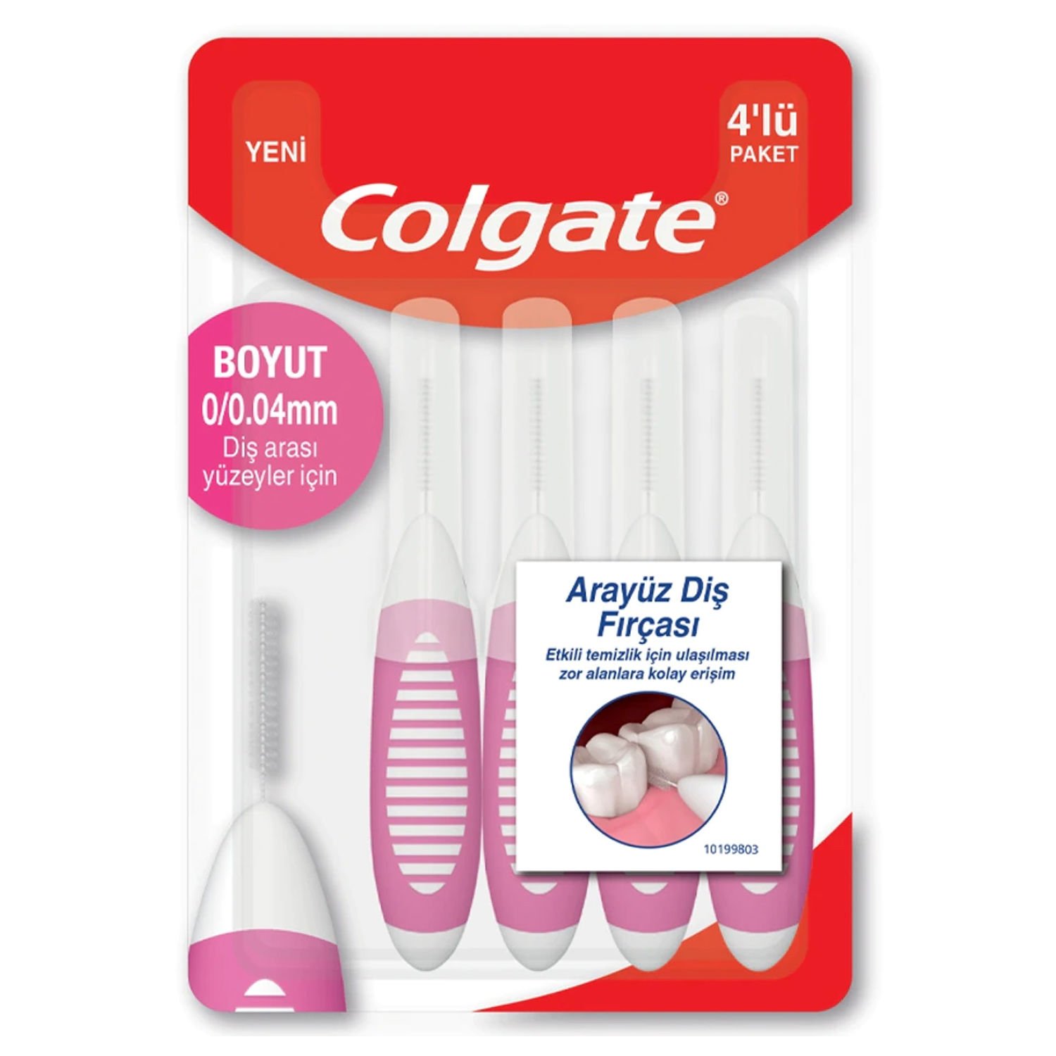 Colgate Arayüz Diş Fırçası 4'lü (0/0.04 mm)