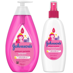 Johnsons Baby Işıldayan Parlaklık Şampuan 750 ml + Johnsons Işıldayan Parlaklık Kolay Tarama Spreyi 200 ml