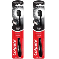 Colgate 360 Charcoal Siyah Orta Diş Fırçası 2 ADET