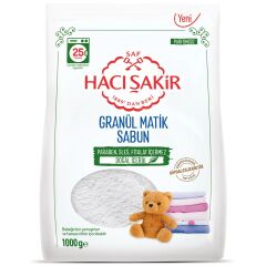 Hacı Şakir Granül Matik Bebekler Ve Hassas Ciltler İçin Çamaşır Deterjanı 1000 gr 2 ADET