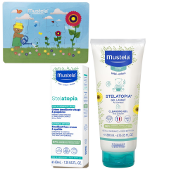 Mustela Stelatopia Çok Kuru Ciltler İçin Şampuan 200 ml + Stelatopia Emollient Yüz Kremi 40 ml + Puzzle Hediye