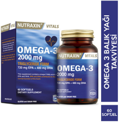 Nutraxin Omega 3 Balık Yağı 2000 mg 60 Kapsül