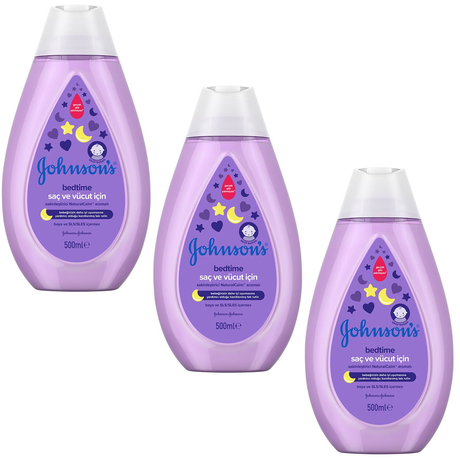 Johnsons Baby Bedtime Saç Ve Vücut Şampuanı 500 ml 3 ADET