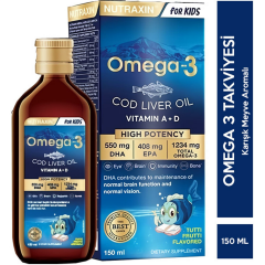 Nutraxin For Kids Omega 3 Balık Yağı Takviye Edici Gıda 150 ml