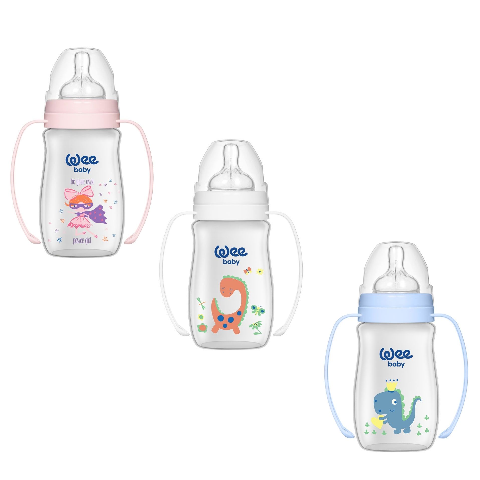 Wee Baby Klasik Geniş Ağızlı Kulplu Biberon 250 ml