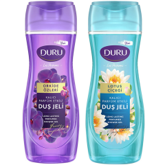 Duru Orkide Özleri Duş Jeli 650 ml + Duru Lotus Çiçeği Duş Jeli 650 ml