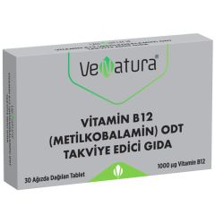 Venatura Vitamin B12 Metilkobalamin ODT Takviye Edici Gıda 30 Tablet