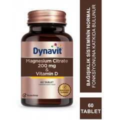 Dynavit Magnesium Citrate 200 mg Vitamin D 60 Tablet