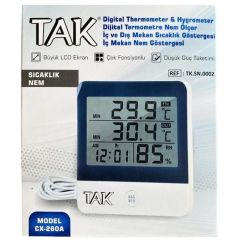 Tak Dijital Termometre Sıcaklık Ve Nem Ölçer
