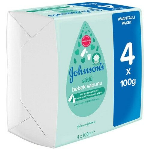 Johnsons Baby Sütlü Bebek Sabunu 4 x 100 gr Avantajlı Paket