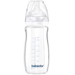 Bebedor Geniş Ağızlı Isıya Dayanıklı Cam Biberon 260 ml