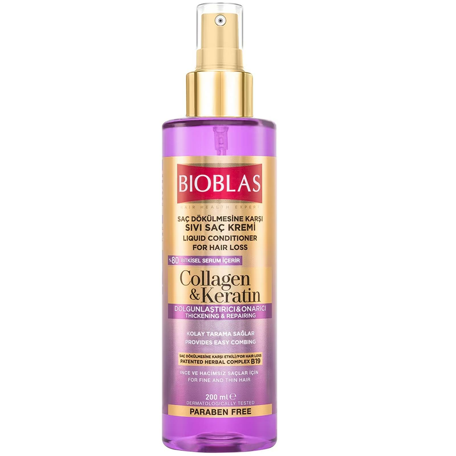 Bioblas Collagen Ve Keratin Saç Dökülmesine Karşı Sıvı Saç Kremi 200 ml
