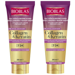 Bioblas Collagen Ve Keratin Saç Dökülmesine Karşı Şekillendirici Bakım Kremi 250 ml 2 ADET