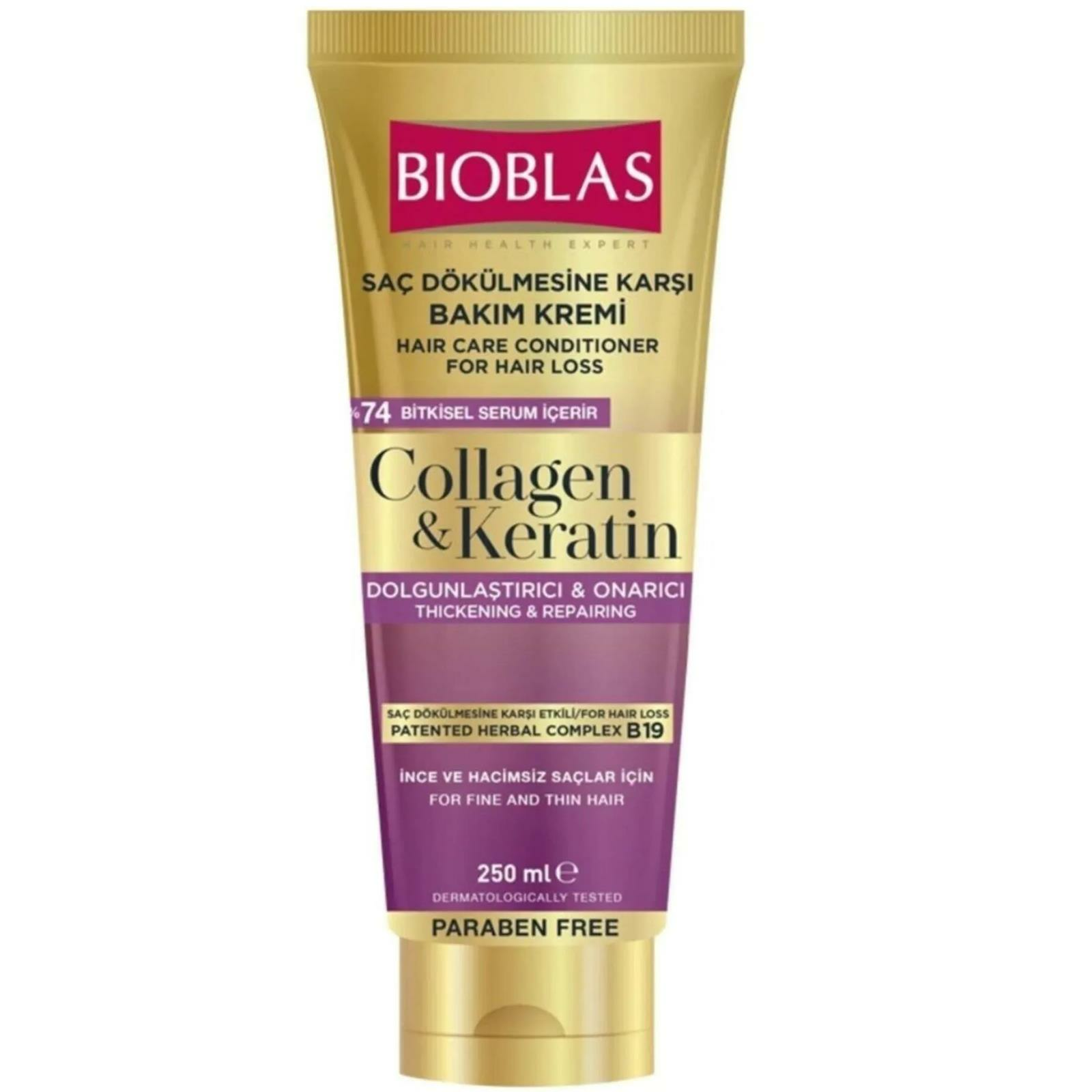 Bioblas Collagen Ve Keratin Saç Dökülmesine Karşı Saç Bakım Kremi 250 ml
