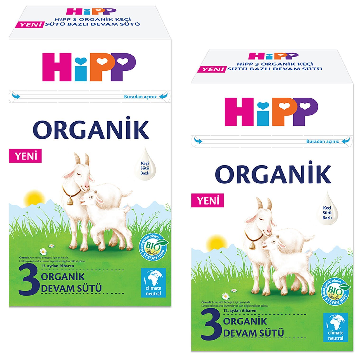 Hipp 3 Organik Keçi Sütü Bazlı Devam Sütü 400 gr 2 ADET