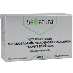 Venatura Vitamin B12 Ma Metilkobalamin Ve Adenozilkobalamin 30 Tablet