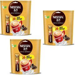 Nescafe Sütlü Köpüklü 3 ü 1 Arada 20 li Ekonomik Paket 3 ADET