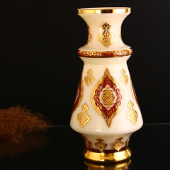 Gevher Topkapı Vazo Altın Bordo