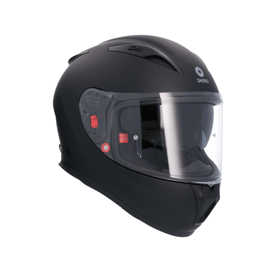 SHIRO FULLFACE SH-605SV SHADOW SOLİDMAT BLACK SUNVİZOR