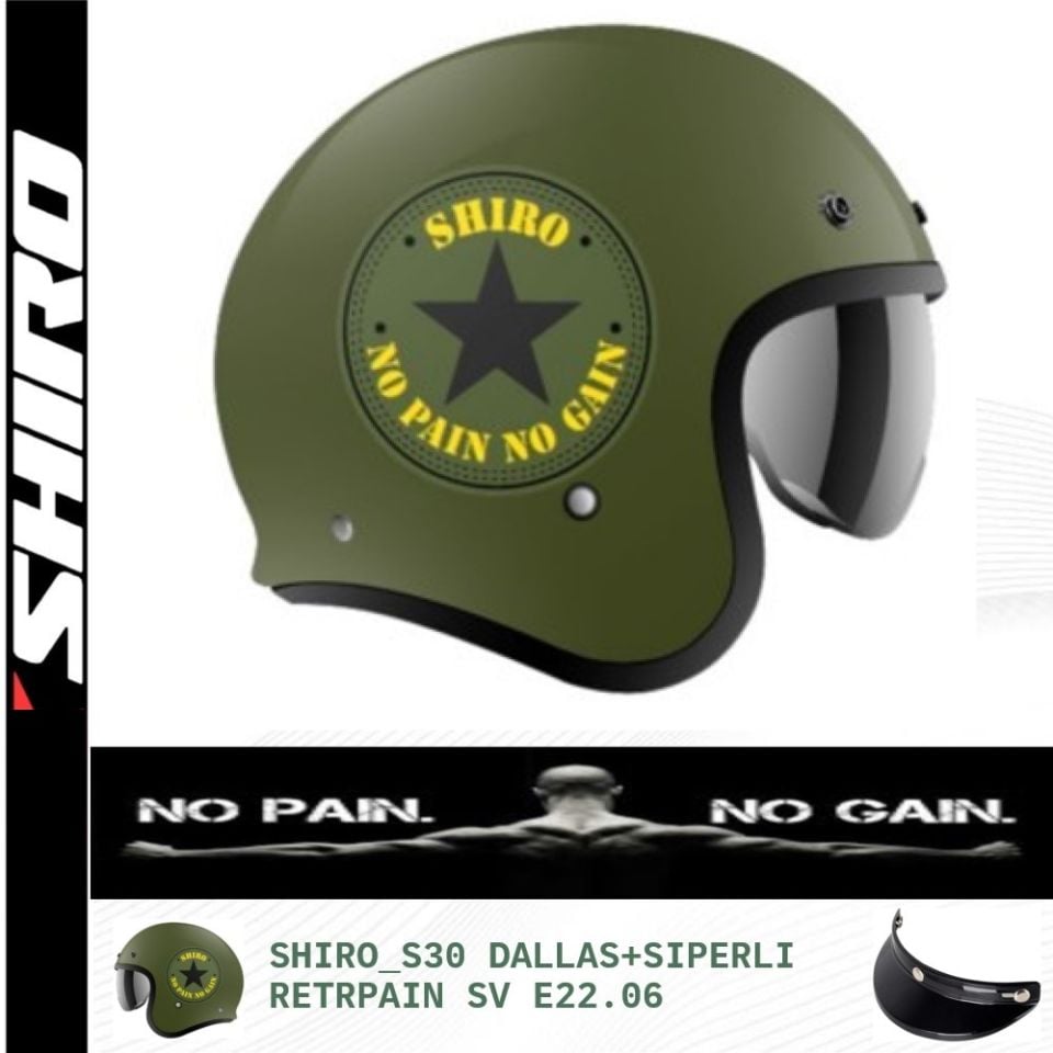 SHIRO AÇIK KASK DALLAS RETRPAIN GÜNEŞ VİZÖRLÜ -L