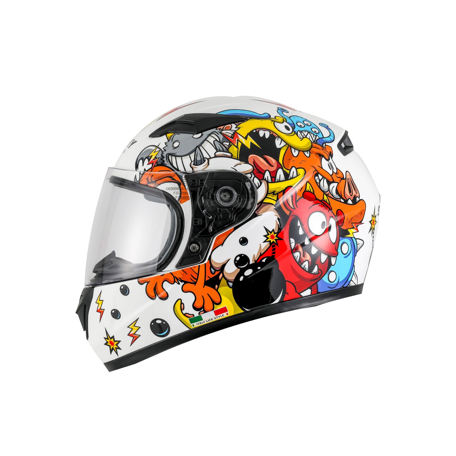 Sway 815K Kask Monster White Yellow XL
