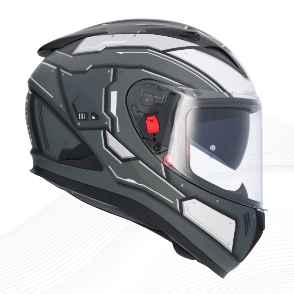 SHIRO KAPALI KASK SHADOW TITAN MECHA GÜNEŞ VİZÖRLÜ -M