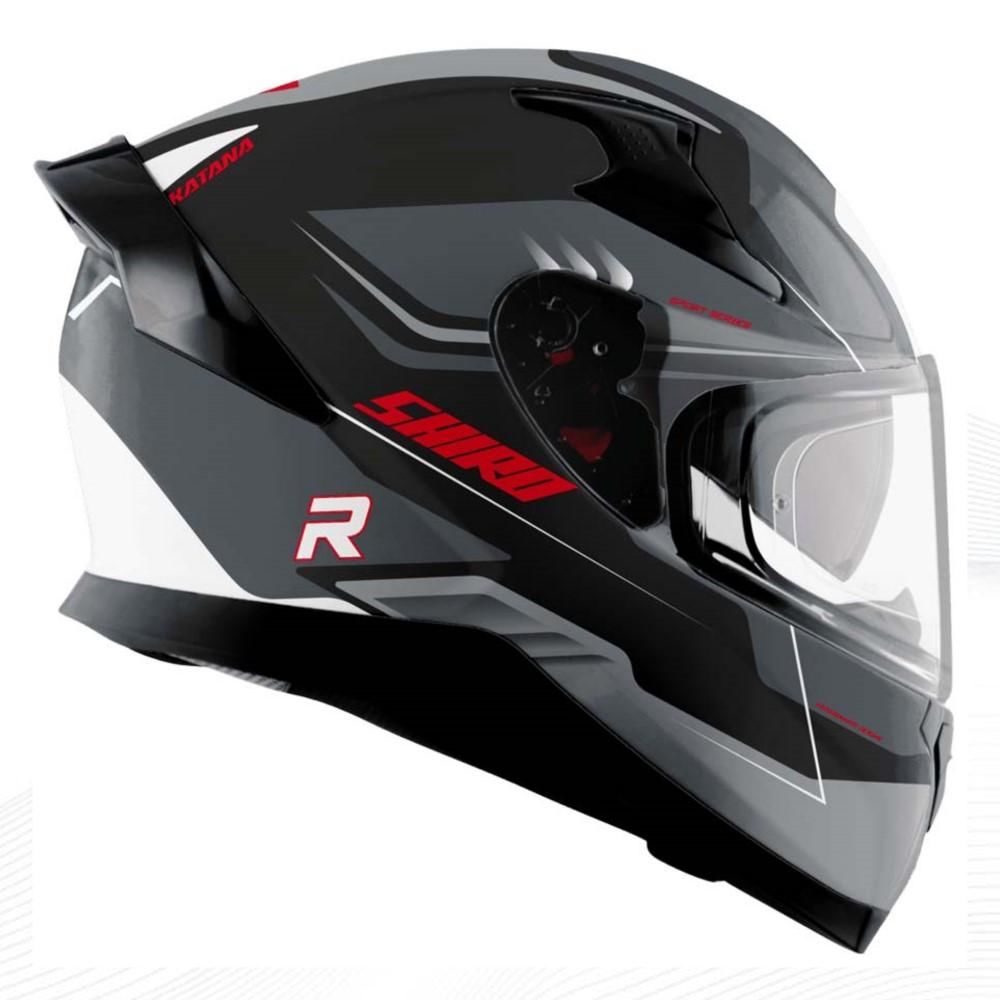 SHIRO KAPALI KASK KATANA ORBE MAT GÜNEŞ VİZÖRLÜ -L