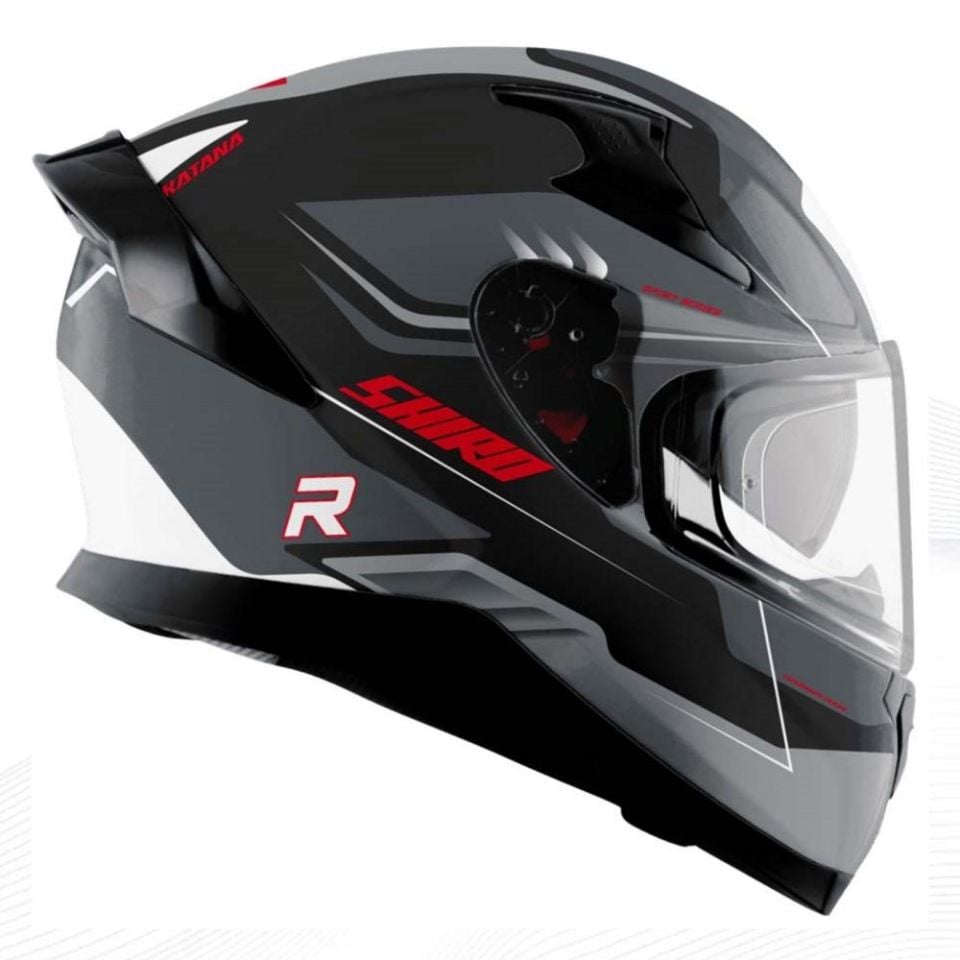 SHIRO KAPALI KASK KATANA ORBE MAT GÜNEŞ VİZÖRLÜ -L