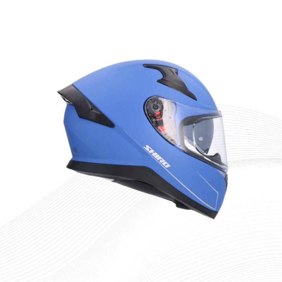 SHIRO KAPALI KASK KATANA MAT MAVİ GÜNEŞ VİZÖRLÜ -XL