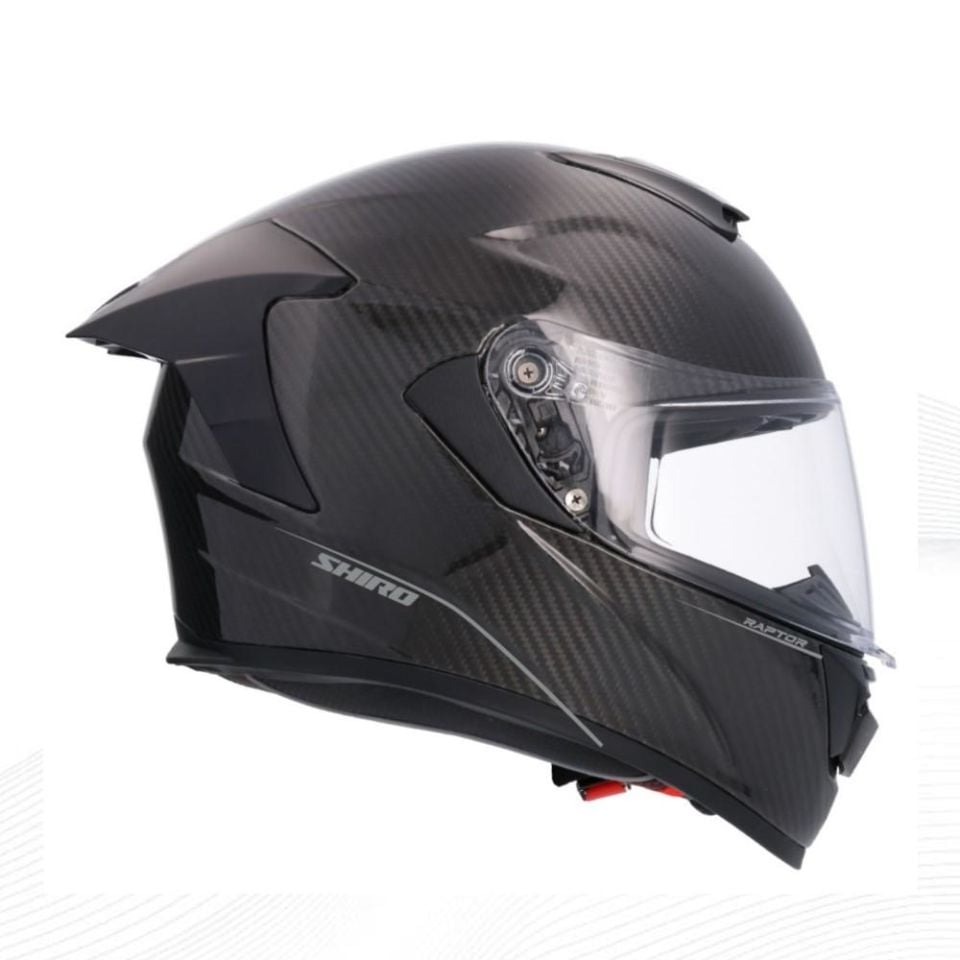 SHIRO KAPALI KASK CARBON SIYAH GÜNEŞ VİZÖRLÜ -L