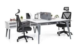 Efeler Ofis Eco 2P+ İkili Etajerli Workstation Masa